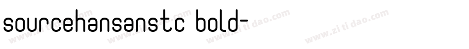 sourcehansanstc bold字体转换